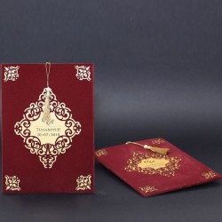 Püsküllü Kadife Lüks Davetiye 221 Püsküllü Kadife Lüks Davetiye 221